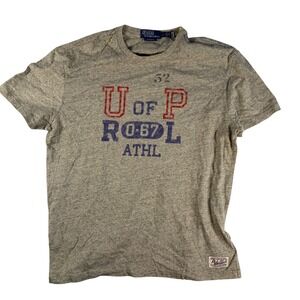 Polo Ralph Lauren Mens Classic Fit Graphic T Shirt Gray Size Large